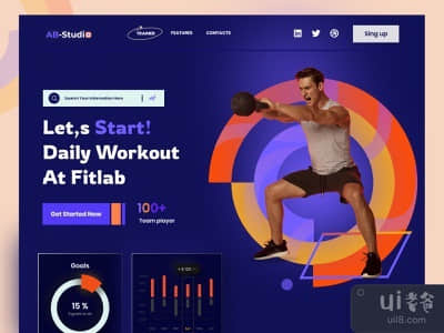 健身房。健身网站设计(Gym: Fitness website design)