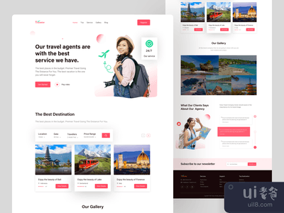 旅行社登陆页面。(Travel Agency Landing Page.)
