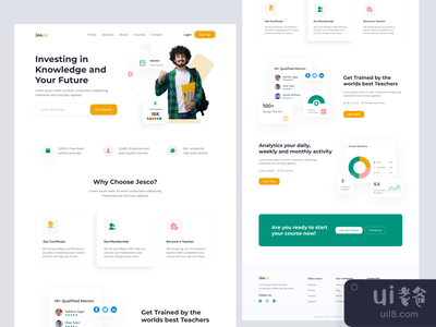 电子学习网站登陆页(E-Learning Website Landing Page)