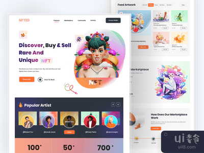 NFT市场登陆页(NFT Marketplace Landing Page)