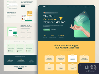 金融科技网页设计 I 易支付(Fin-tech Web Design I Easy Pay)