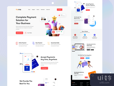 银行业务登陆页面设计(Banking Landing Page Design)
