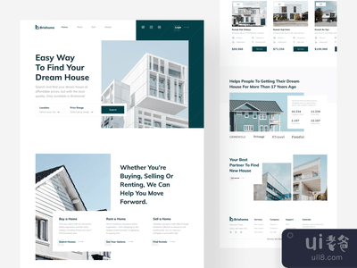 Brixhome - 房地产着陆页(Brixhome - Real Estate Landing Page)