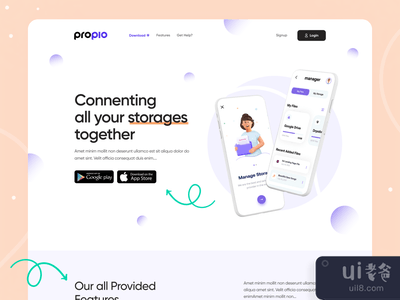 Propio ||应用程序登陆页面（英雄探索）。(Propio || App landing page (Hero Exploration))