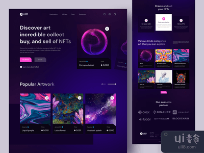 NFT Gollect Art - 登陆页(NFT Gollect Art - Landing Page)