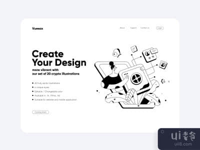 插图.密语插图包(illustrationsax . Crypto illustration kit)