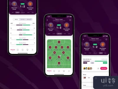 足球统计应用--比赛直播页面(Football Statistic App - live match page)