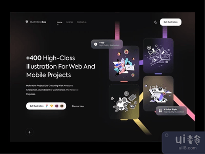 插图萨克斯英雄头像--黑暗版(IllustrationSax Hero header - Dark Version)