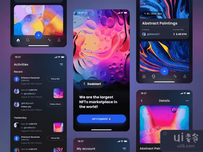 NFT应用程序的用户界面(NFT App UI)
