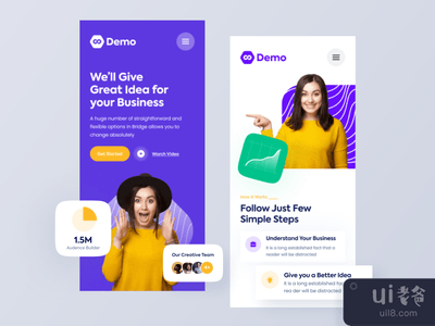商业机构移动响应式设计(Business Agency mobile responsive design)