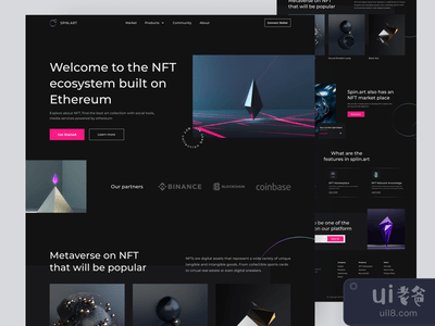 SPIN.ART - NFT公司登陆页面(SPIN.ART - NFT Company Landing Page)