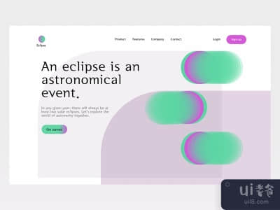 UI日报003 :: Eclipse登陆页(UI Daily 003 :: Eclipse Landing Page)