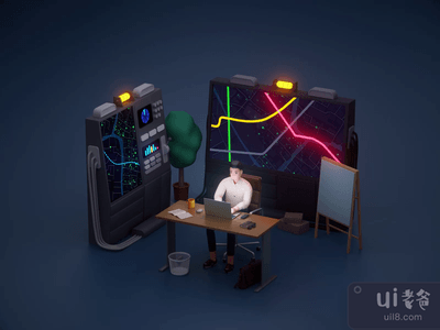 控制室的警报(Alarm in control room)