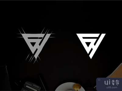 字母G H标志设计(Letter G H logo design)