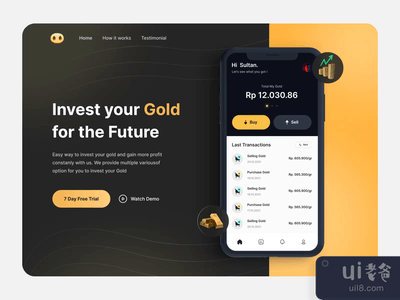 黄金投资登陆页(Gold Investment Landing page)