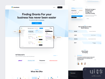 着陆页。GrantMatch(Landing Page: GrantMatch)