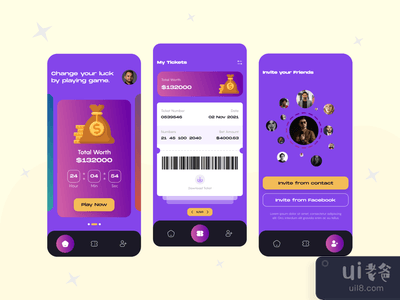 彩票应用UI设计(Lottery App UI Design)
