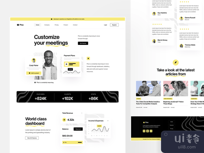 登陆英雄：松树SaaS模板(Landing Hero: Pine SaaS Template)