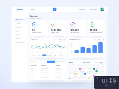 资产管理仪表板UX UI(Asset Management Dashboard UX UI)