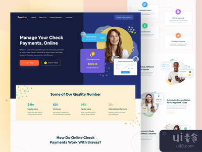 银行业务登陆页面设计(Banking Landing Page Design)