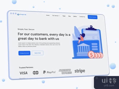 银行服务网站设计(Banking Service website Design)