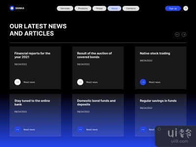 金融科技登陆页网页设计(Fintech Landing Page Web Design)