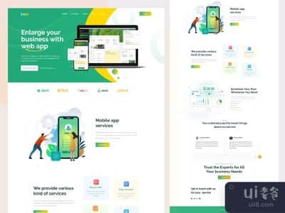 Saas网络应用程序的登陆页面(Saas web app landing page)