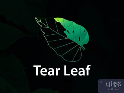 TEAR LEAF的平面和现代标志(Flat and Modern Logo For TEAR LEAF)