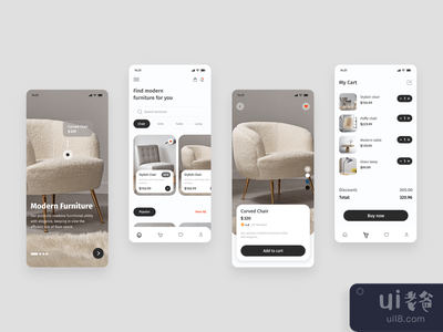 家具移动应用设计(Furniture Mobile App Design)