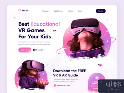 教育性VR游戏网站概念(Educational VR Games Website Concept)