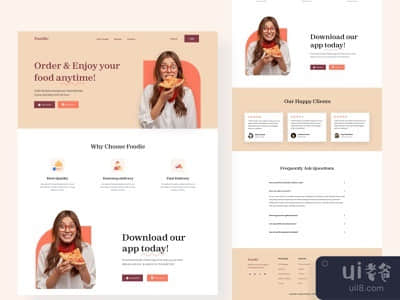食品配送登陆页面(Food delivery Landing Page)