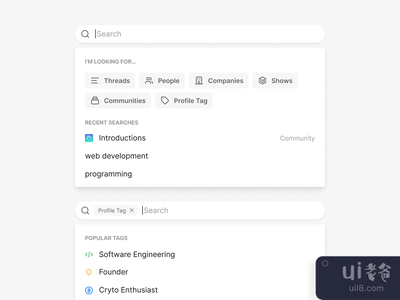 搜索用户界面的Showwcase(Search UI for Showwcase)