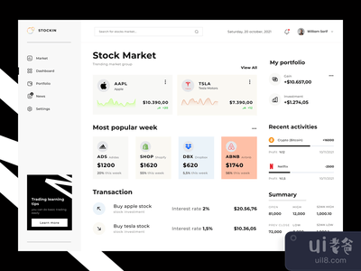 STOCKIN - 股票投资仪表板(STOCKIN - Stock Investment Dashboard)