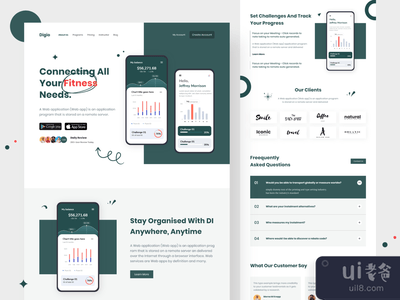 Digio应用程序登陆页面设计(Digio App Landing Page Design)
