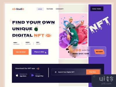NFT登陆页设计(NFT landing page design)