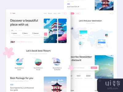 旅游着陆页详情(Travel Landing Page Detail)