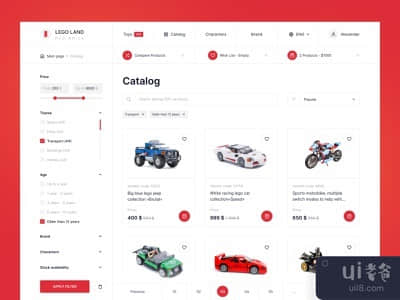 在线商店 - 乐高乐园(Online store - Lego Land)