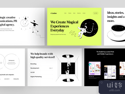 着陆页Lusion (数字机构)(Landing Page Lusion (Digital Agency))