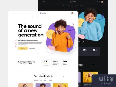 Soundlux网站概念(soundlux website concept)