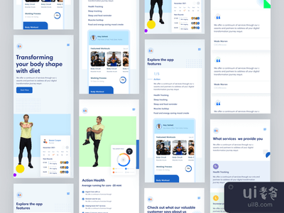 健身移动响应式设计(Fitness Mobile Responsive design)