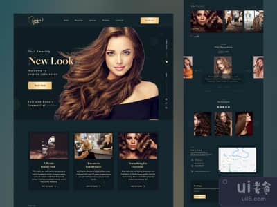 美容院网站设计(Beauty Saloon Website Design)