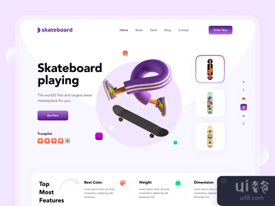 滑板||登陆页英雄探索(Skateboard || Landing Page Hero Exploration)