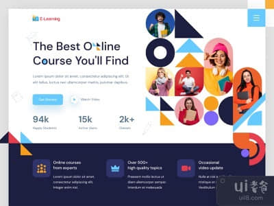 电子学习门户登陆页(e-Learning Portal Landing page)