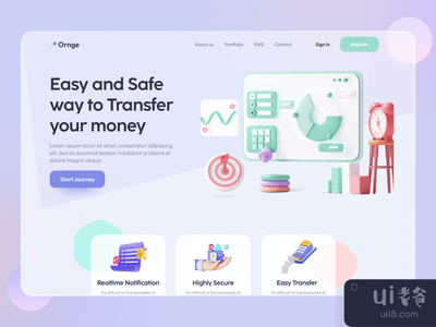 Ornge - 网站英雄概念(Ornge - Website Hero Concept)