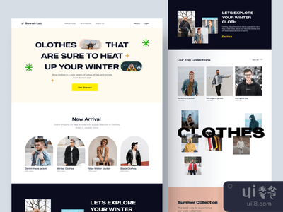 时尚电子商务着陆页(Fashion e-commerce landing page)