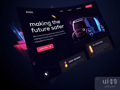 Zoox登陆页的用户界面(Zoox Landing Page UI)
