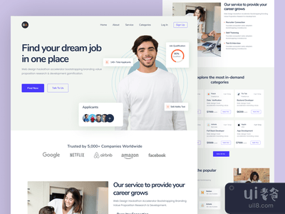 工作搜寻器登陆页(Job Finder Landing Page)