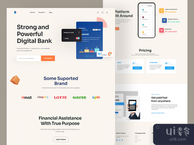 金融银行网站设计(Finance Banking Website Design)