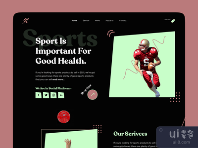 体育网站 - 英雄头像(Sports Website - Hero Header)