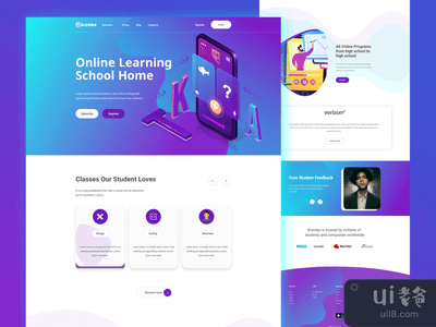 在线学习借阅页面设计(Online Learning Lending Page Design)